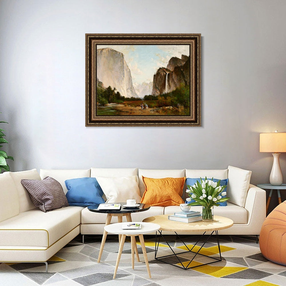 INVIN ART Framed Canvas Art Giclee Print Mountain#133 by Albert Bierstadt Wall Art