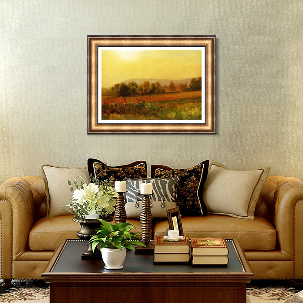 INVIN ART Framed Canvas Art Giclee Print Autumn Landscape#134 by Albert Bierstadt Wall Art
