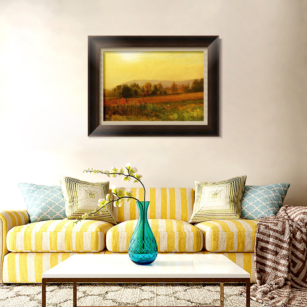 INVIN ART Framed Canvas Art Giclee Print Autumn Landscape#134 by Albert Bierstadt Wall Art