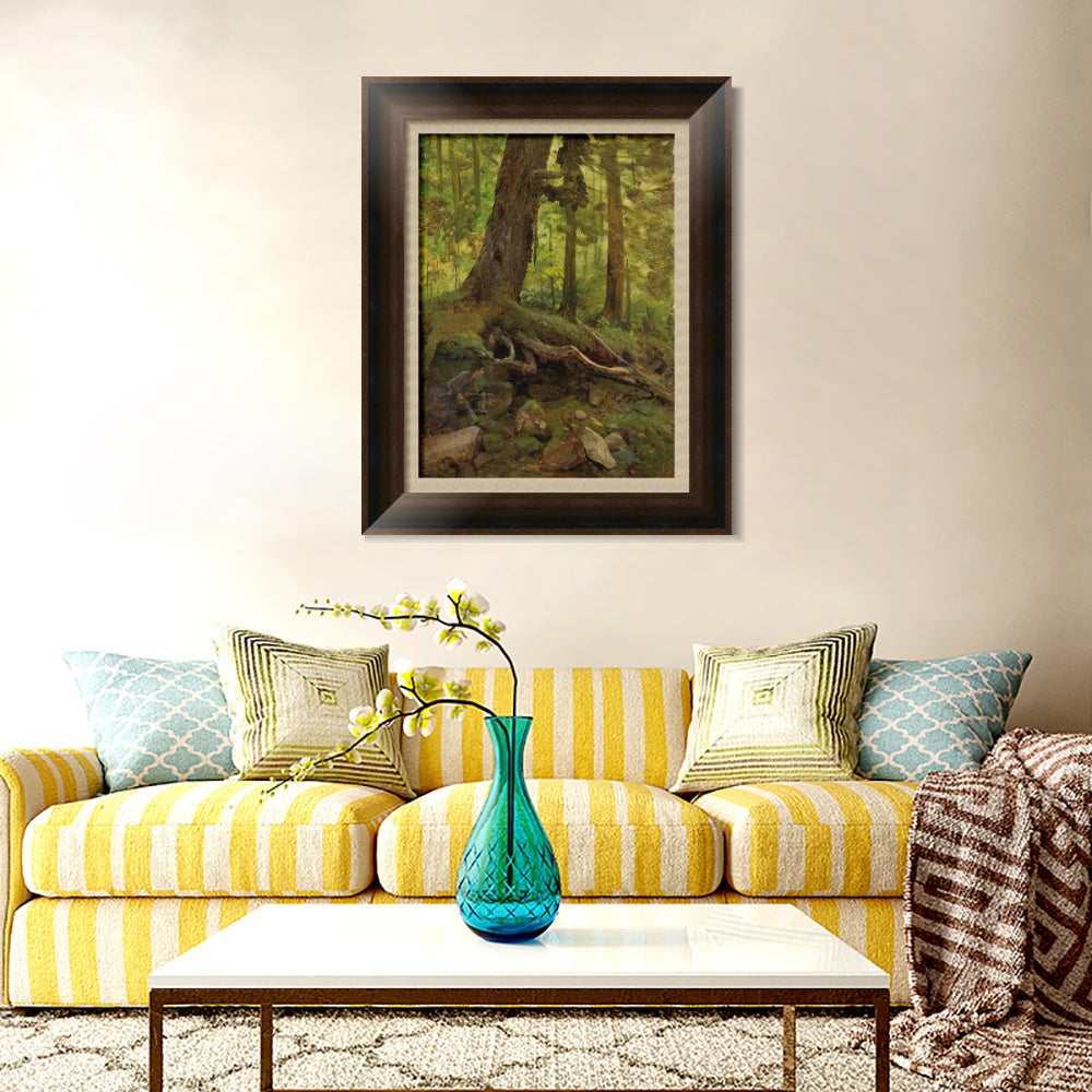 INVIN ART Framed Canvas Art Giclee Print Hunter in the White Mountains Near Glen House by Albert Bierstadt Wall Art