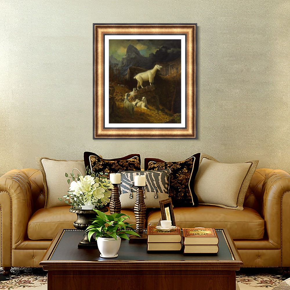 INVIN ART Framed Canvas Art Giclee Print A Knowledge Born of Suffering by Albert Bierstadt Wall Art