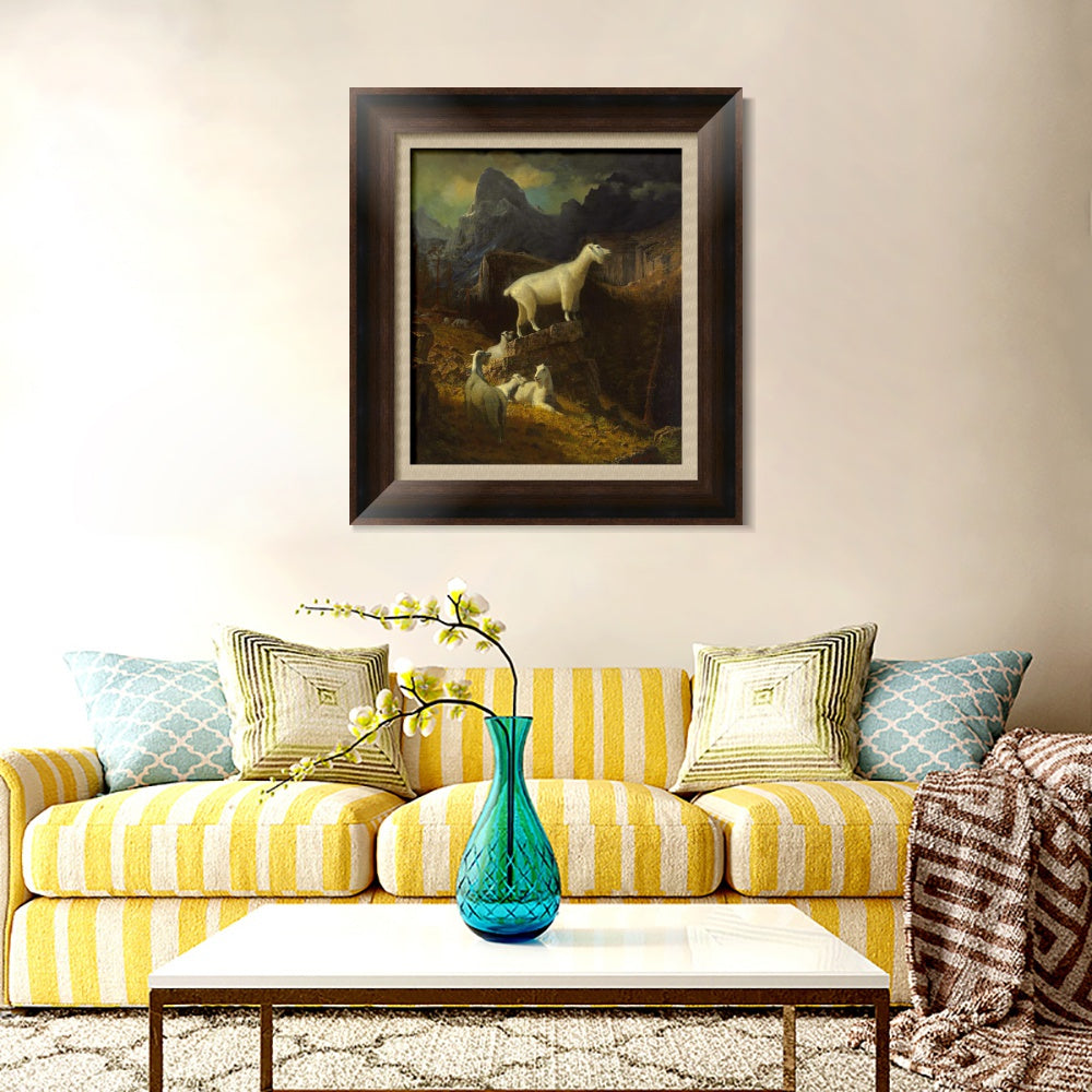 INVIN ART Framed Canvas Art Giclee Print A Knowledge Born of Suffering by Albert Bierstadt Wall Art