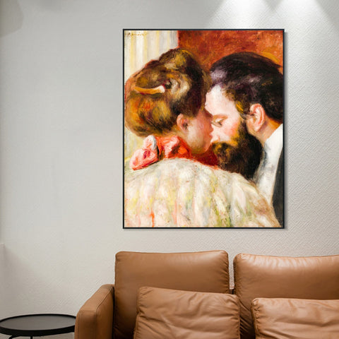INVIN ART Framed Canvas CONFIDENCE by Pierre Auguste Renoir Wall Art Living Room Home Office Decorations