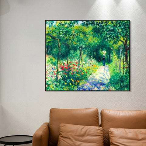 INVIN ART Framed Canvas FEMMES DANS UN JARDIN by Pierre Auguste Renoir Wall Art Living Room Home Office Decorations