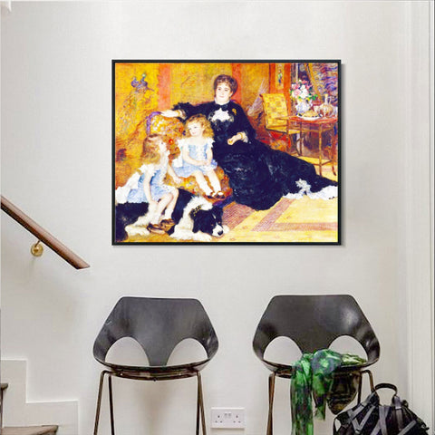 INVIN ART Framed Canvas Madame Georges Charpentier by Pierre Auguste Renoir Wall Art Living Room Home Office Decorations
