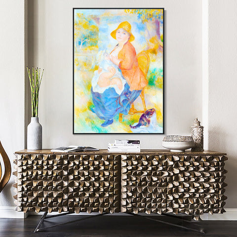 INVIN ART Framed Canvas Series#072 by Pierre Auguste Renoir Wall Art Living Room Home Office Decorations