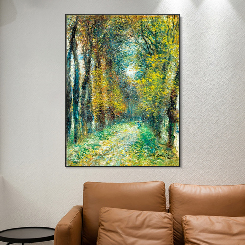 INVIN ART Framed Canvas L'All¨¦e couverte by Pierre Auguste Renoir Wall Art Living Room Home Office Decorations