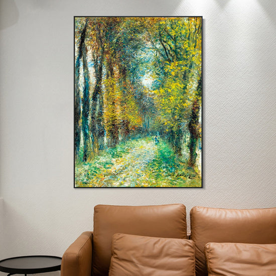 INVIN ART Framed Canvas L'All¨¦e couverte by Pierre Auguste Renoir Wall Art Living Room Home Office Decorations