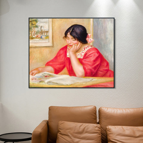 INVIN ART Framed Canvas LEONTINE LISANT by Pierre Auguste Renoir Wall Art Living Room Home Office Decorations