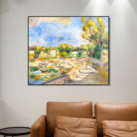 INVIN ART Framed Canvas PAYSAGE A CAGNES by Pierre Auguste Renoir Wall Art Living Room Home Office Decorations