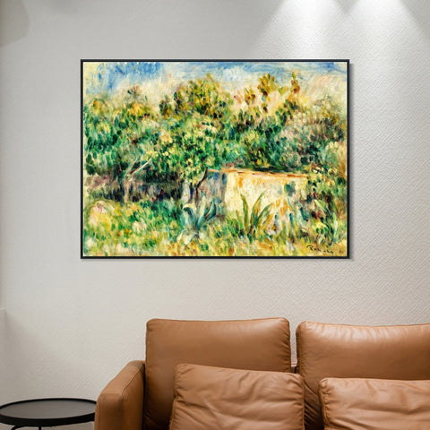 INVIN ART Framed Canvas PAYSAGE À LA CABANE by Pierre Auguste Renoir Wall Art Living Room Home Office Decorations