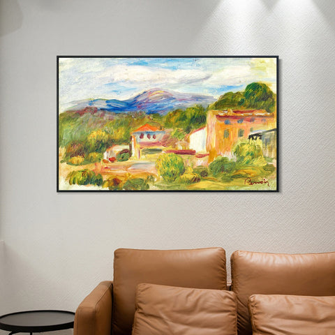 INVIN ART Framed Canvas PAYSAGE DE CAGNES by Pierre Auguste Renoir Wall Art Living Room Home Office Decorations