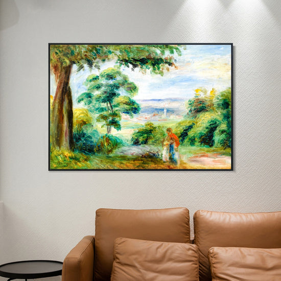 INVIN ART Framed Canvas PAYSAGE2 by Pierre Auguste Renoir Wall Art Living Room Home Office Decorations