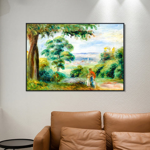 INVIN ART Framed Canvas PAYSAGE2 by Pierre Auguste Renoir Wall Art Living Room Home Office Decorations
