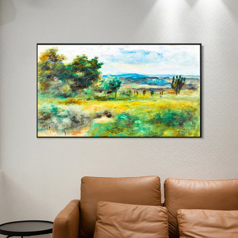 INVIN ART Framed Canvas PAYSAGE 3 by Pierre Auguste Renoir Wall Art Living Room Home Office Decorations