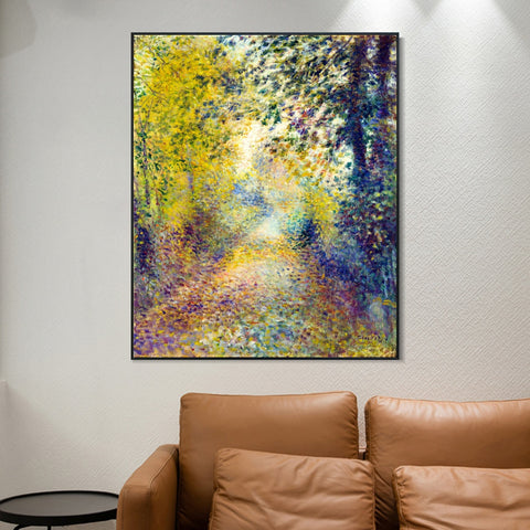 INVIN ART Framed Canvas In the Woods by Pierre Auguste Renoir Wall Art Living Room Home Office Decorations