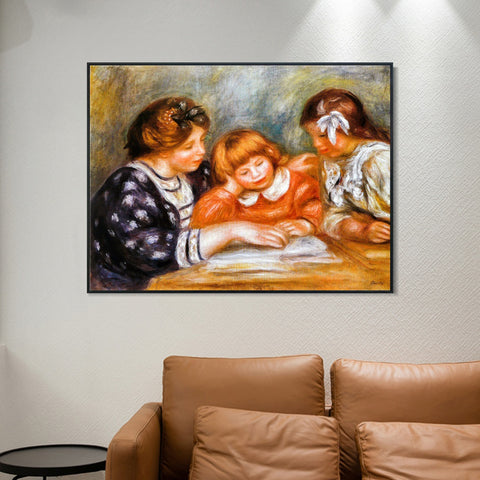 INVIN ART Framed Canvas La Le on by Pierre Auguste Renoir Wall Art Living Room Home Office Decorations