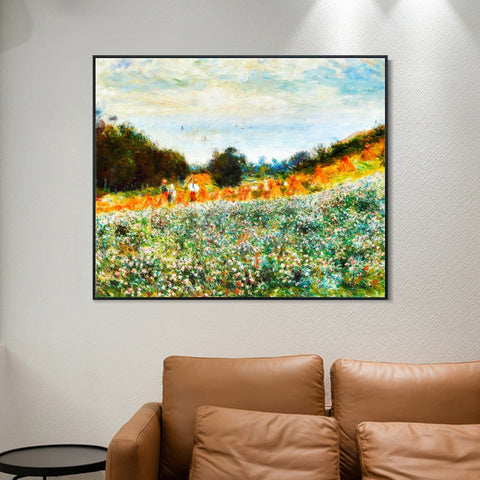 INVIN ART Framed Canvas La Moisson by Pierre Auguste Renoir Wall Art Living Room Home Office Decorations