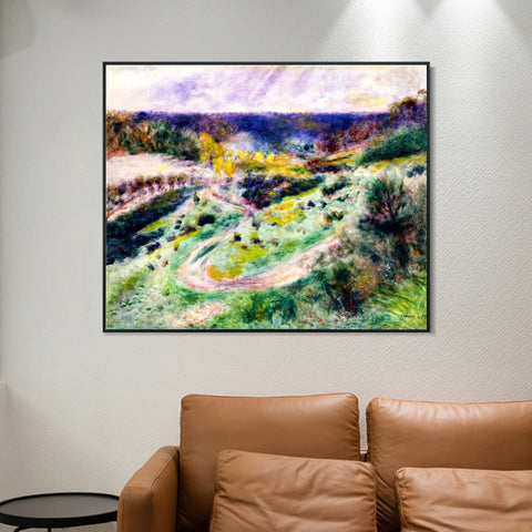 INVIN ART Framed Canvas Road at Wargemont by Pierre Auguste Renoir Wall Art Living Room Home Office Decorations