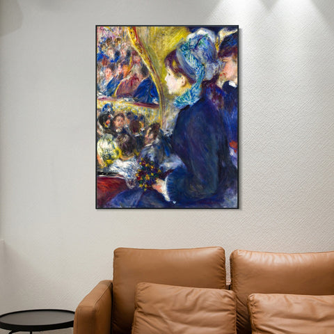 INVIN ART Framed Canvas At the Theatre by Pierre Auguste Renoir Wall Art Living Room Home Office Decorations