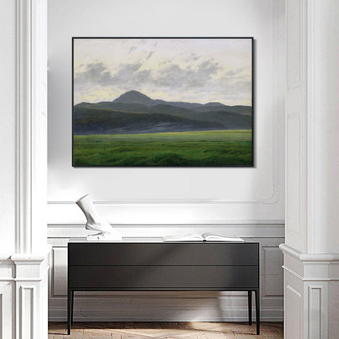 INVIN ART Framed Canvas Landscape In The Riesengebirge by Caspar David Friedrich Wall Art Living Room Home Office Decorations