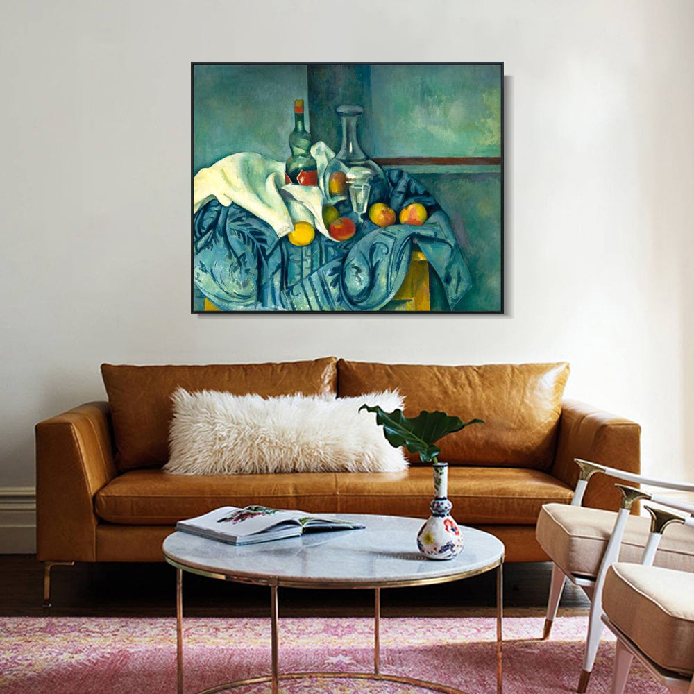 INVIN ART Framed Canvas Giclee Print Art The Peppermint Bottle 1895 by Paul Cezanne Wall Art