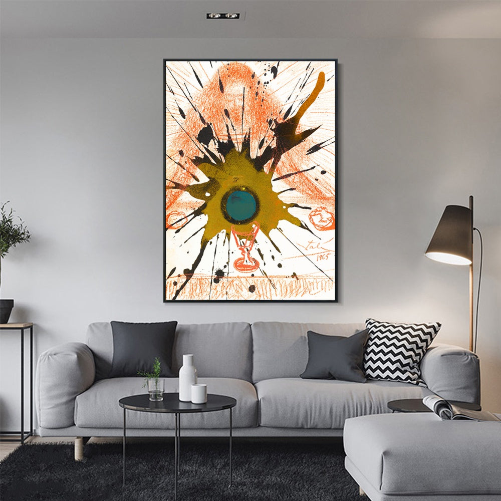 INVIN ART Framed Canvas Biblia Sacra Vulgatae by Salvador Dal Wall Art Living Room Home Office Decorations