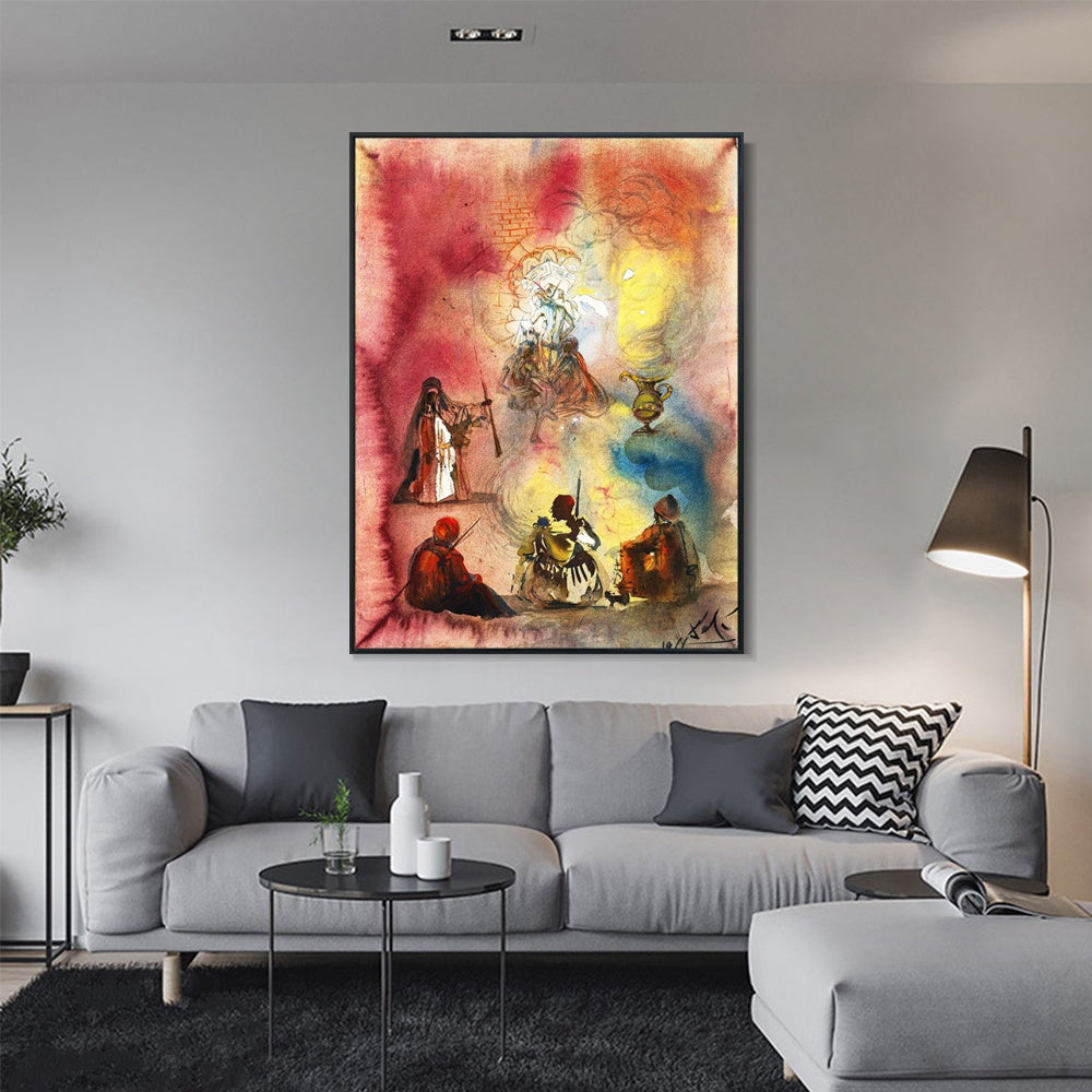 INVIN ART Framed Canvas Series#023 by Salvador Dal Wall Art Living Room Home Office Decorations