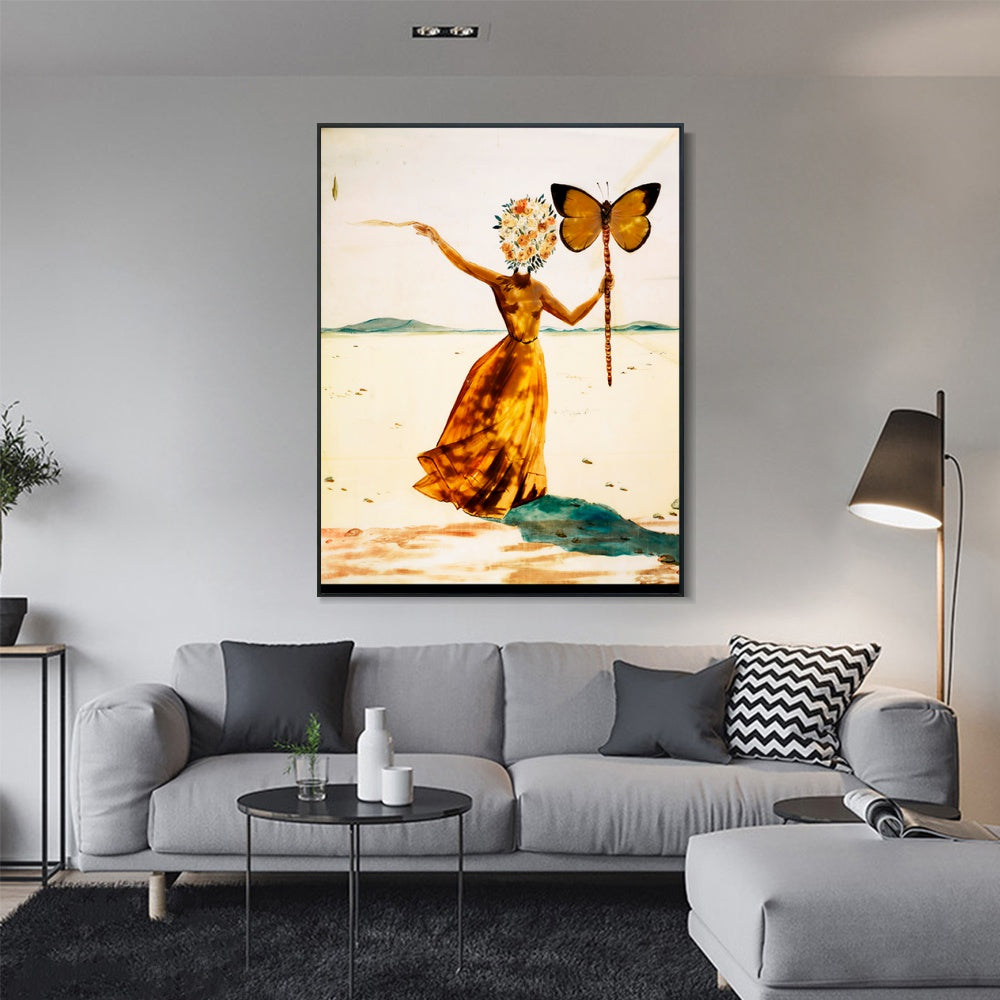 INVIN ART Framed Canvas Series#046 by Salvador Dal Wall Art Living Room Home Office Decorations