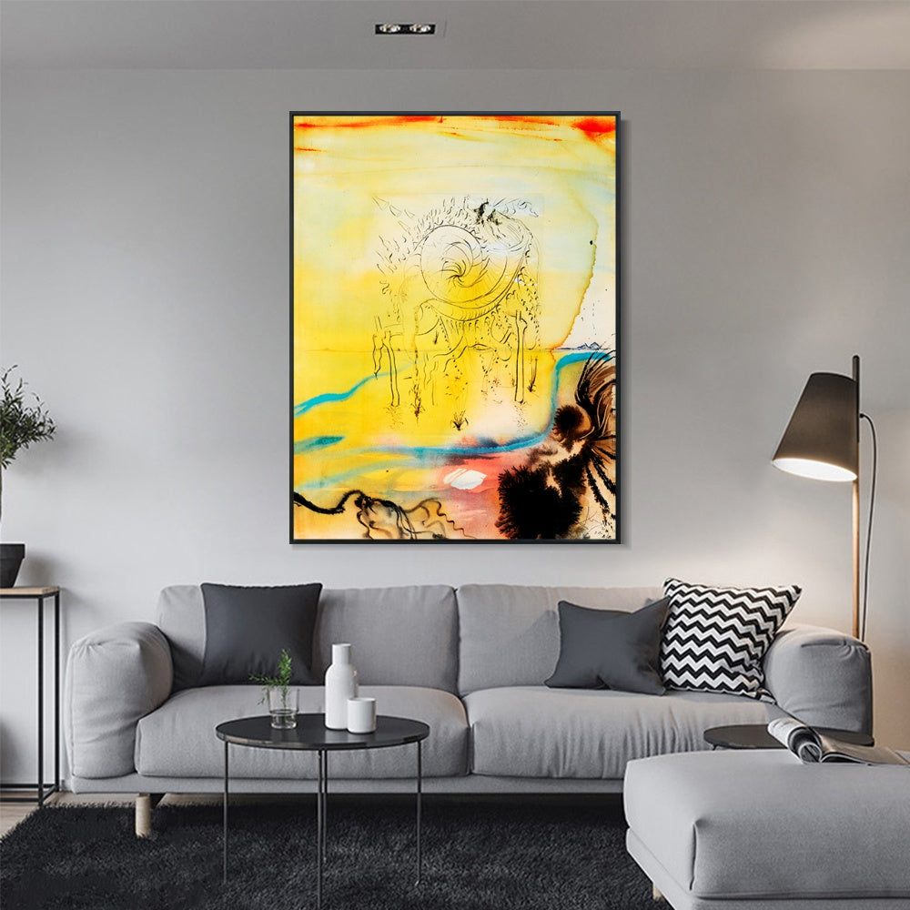 INVIN ART Framed Canvas Series#047 by Salvador Dal Wall Art Living Room Home Office Decorations