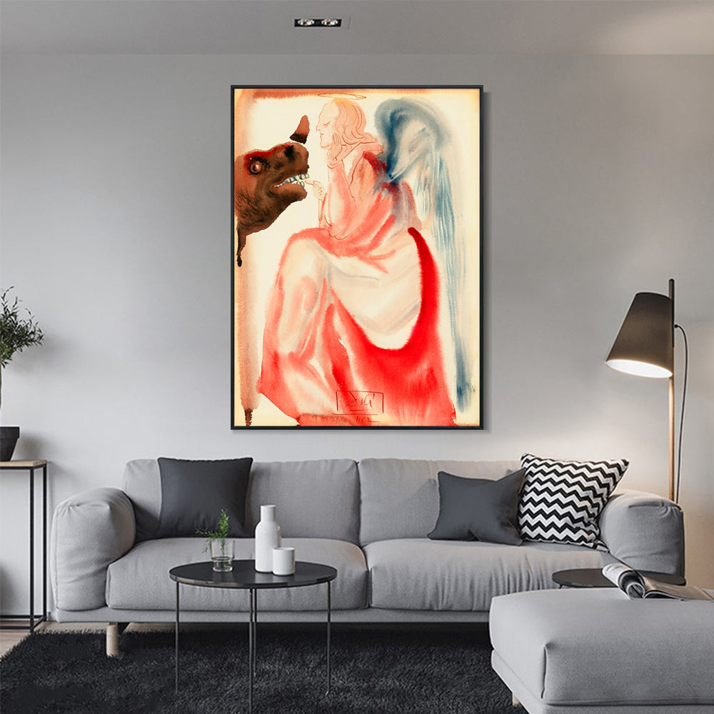 INVIN ART Framed Canvas Series#050 by Salvador Dal Wall Art Living Room Home Office Decorations