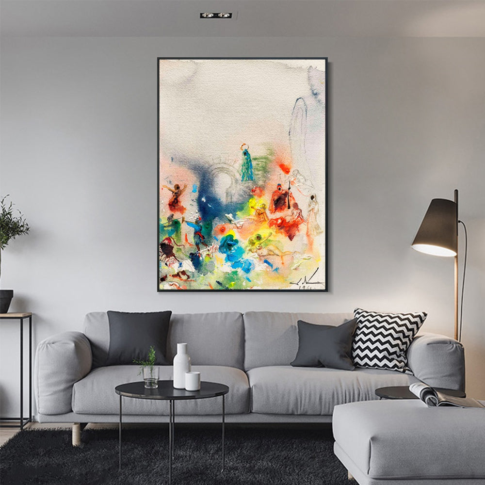INVIN ART Framed Canvas Series#059 by Salvador Dal Wall Art Living Room Home Office Decorations