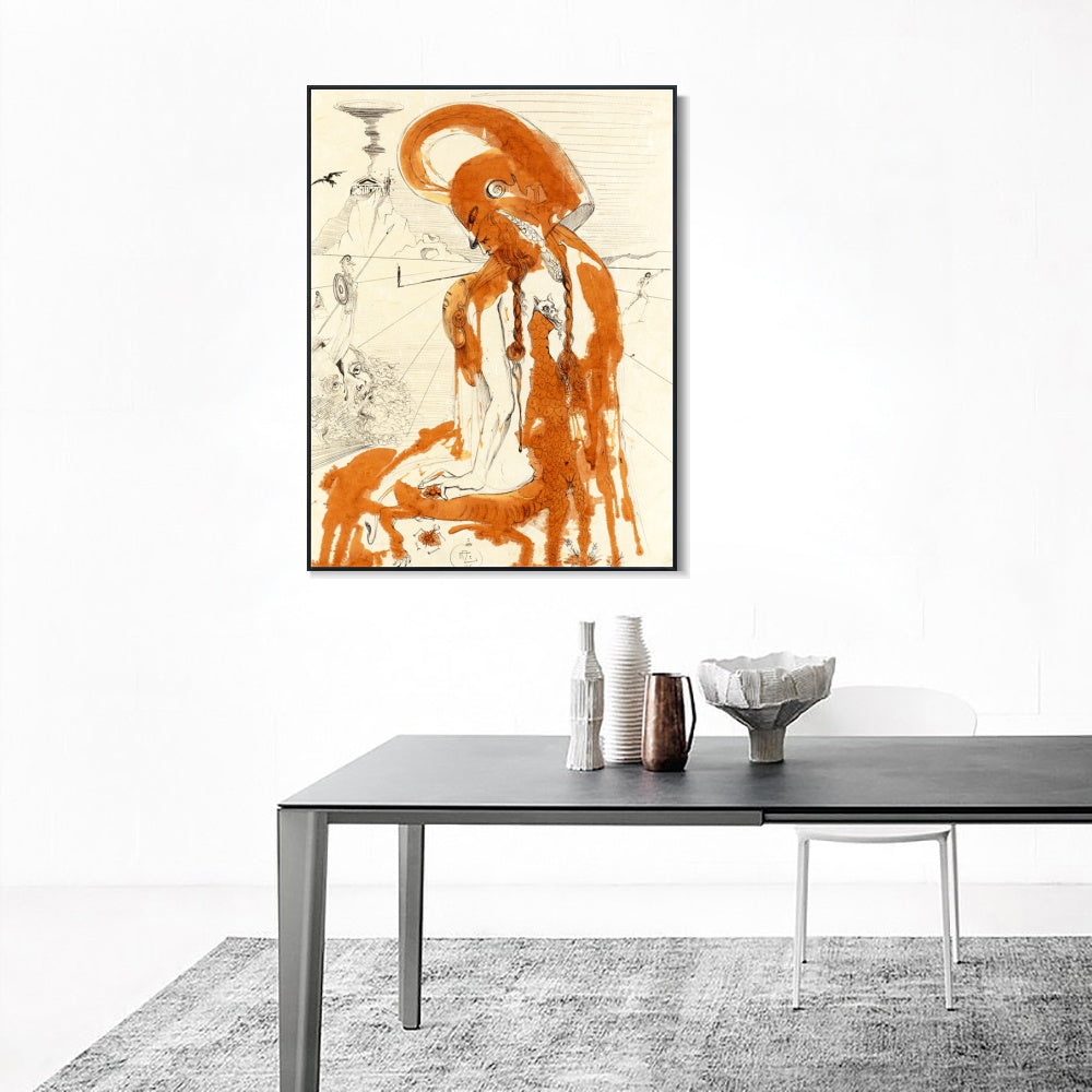 INVIN ART Framed Canvas Series#124 by Salvador Dal Wall Art Living Room Home Office Decorations