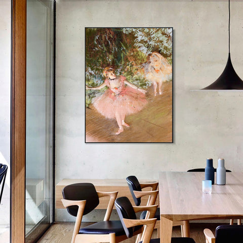 INVIN ART Framed Canvas Giclee Print Art Series#021 by Edgar Degas Wall Art Living Room Home Office Decorations