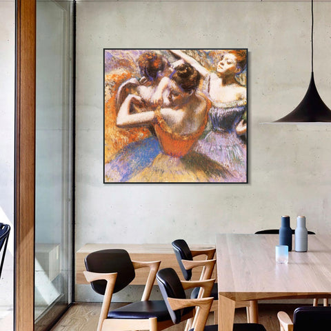 INVIN ART Framed Canvas Giclee Print Danseuses by Edgar Degas Wall Art Living Room Home Office Decorations