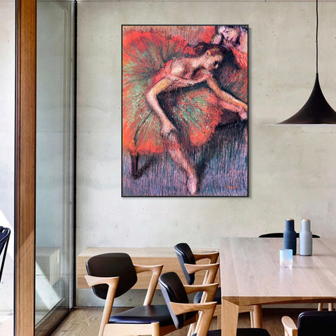 INVIN ART Framed Canvas Giclee Print Art Dancers,1899 by Edgar Degas Wall Art Living Room Home Office Decorations