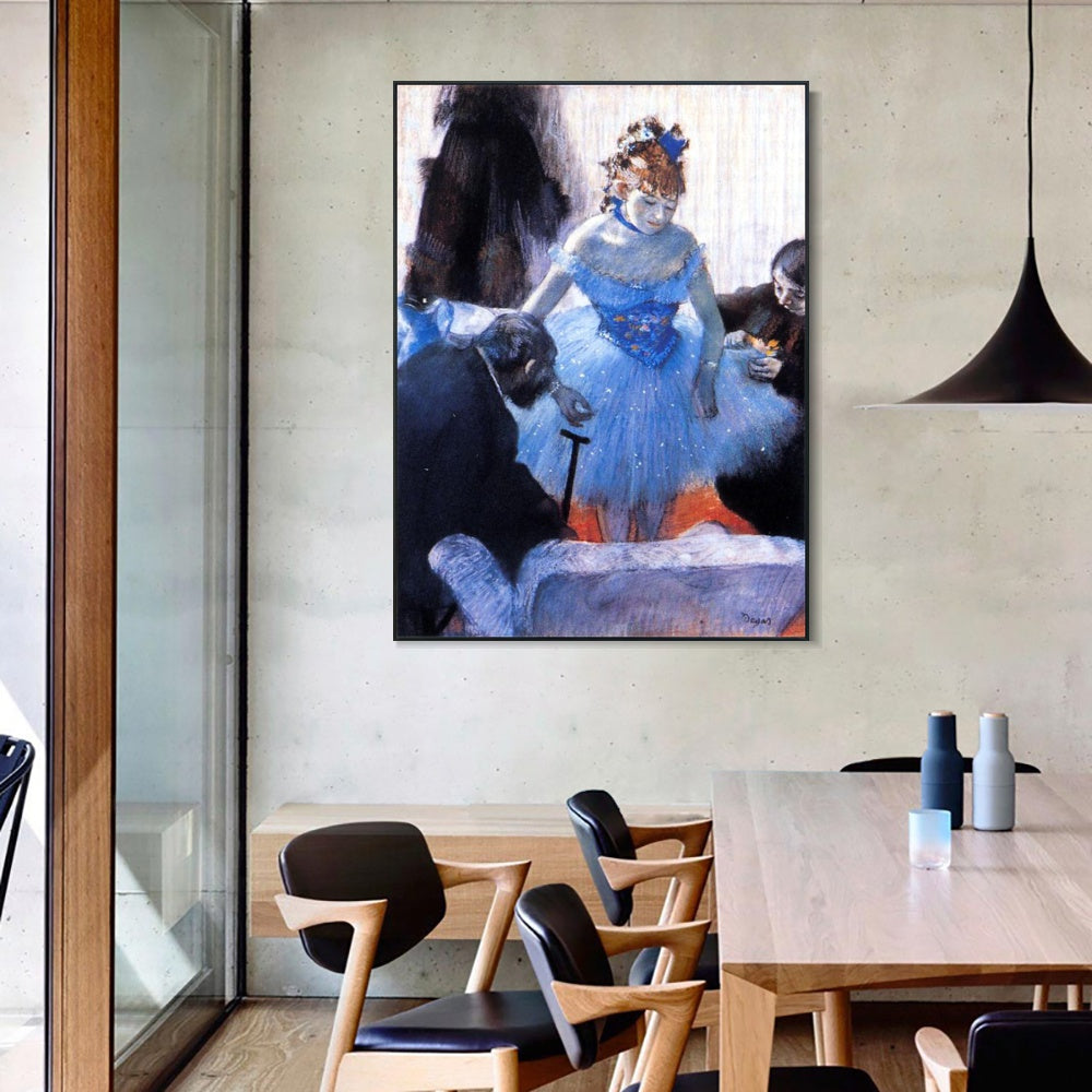 INVIN ART Framed Canvas Giclee Print Art Dancer's Dressing Room by Edgar Degas Wall Art