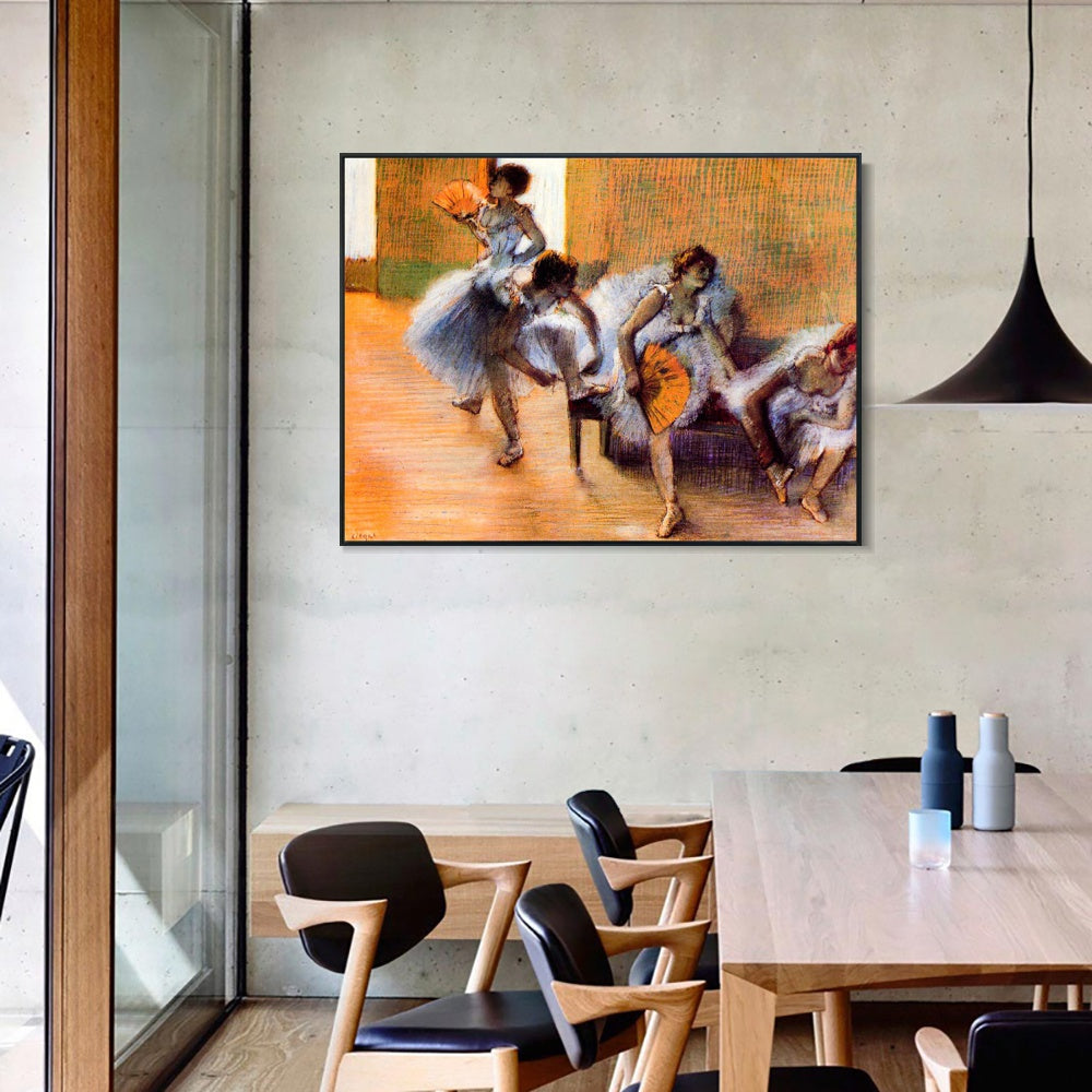 INVIN ART Framed Canvas Giclee Print Art In the Dance Studio,1897 by Edgar Degas Wall Art