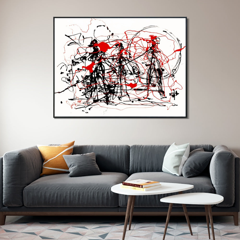 INVIN ART Framed Canvas Giclee Print Art Abstract Series#6 by Jackson Pollock Wall Art