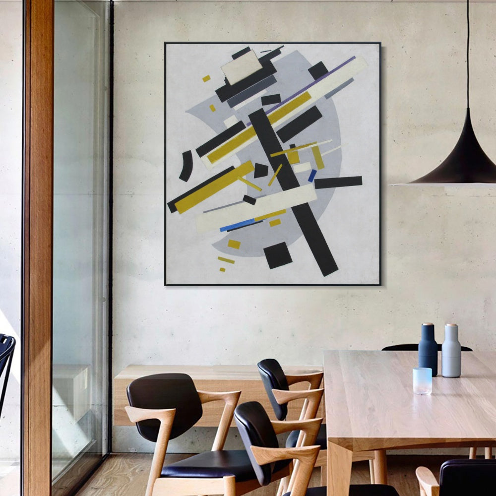 INVIN ART Framed Canvas Giclee Print Art Suprematism#007 by Kasimir Malevich Wall Art Living Room Home Office Decorations