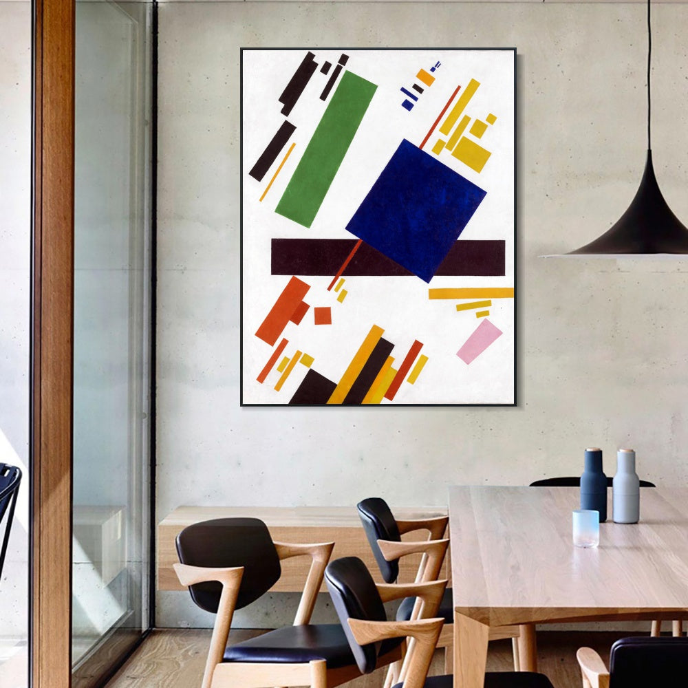 INVIN ART Framed Canvas Giclee Print Art Suprematist#027 by Kasimir Malevich Wall Art Living Room Home Office Decorations