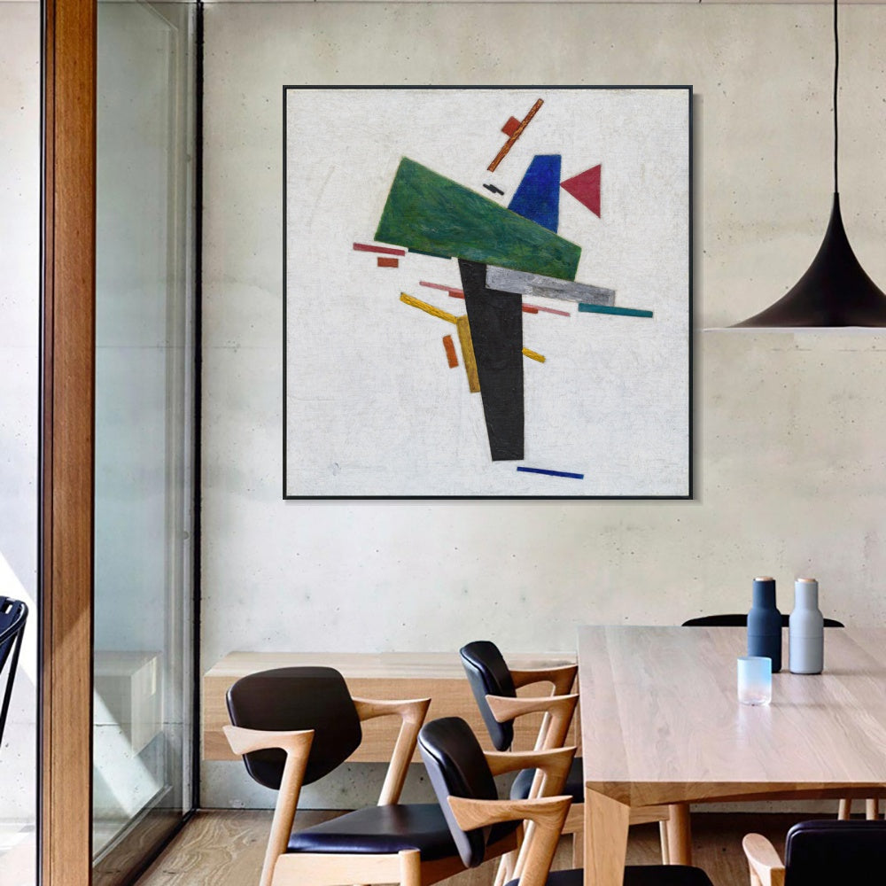 INVIN ART Framed Canvas Giclee Print Art Series#038 by Kasimir Malevich Wall Art Living Room Home Office Decorations
