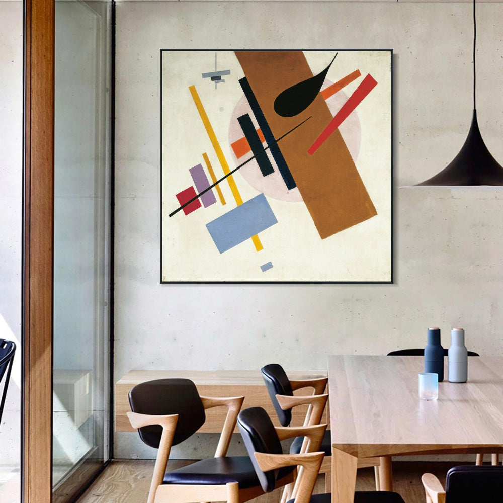 INVIN ART Framed Canvas Giclee Print Art Series#040 by Kasimir Malevich Wall Art Living Room Home Office Decorations