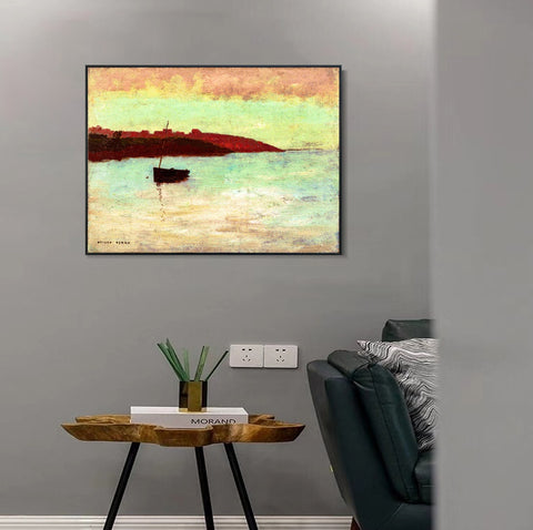 INVIN ART Framed Canvas Series#025 by Odilon Redon Wall Art Living Room Home Office Decorations