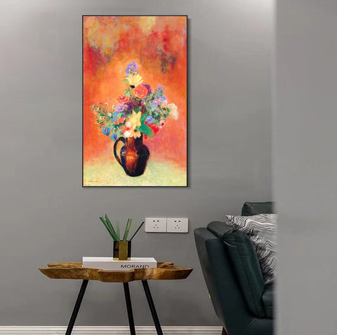 INVIN ART Framed Canvas Series#026 by Odilon Redon Wall Art Living Room Home Office Decorations