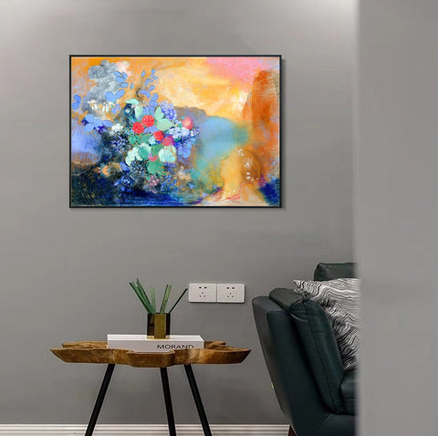 INVIN ART Framed Canvas Series#033 by Odilon Redon Wall Art Living Room Home Office Decorations