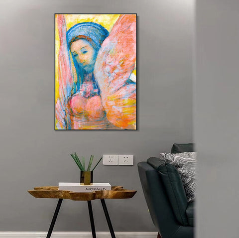 INVIN ART Framed Canvas Series#041 by Odilon Redon Wall Art Living Room Home Office Decorations