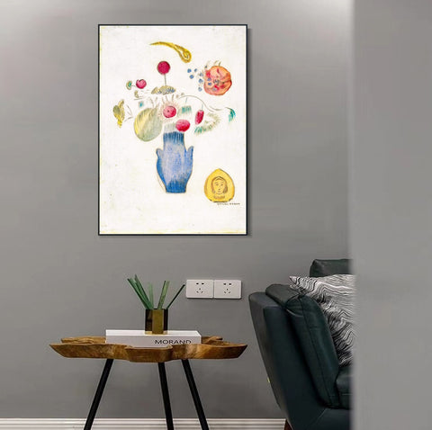 INVIN ART Framed Canvas Series#045 by Odilon Redon Wall Art Living Room Home Office Decorations