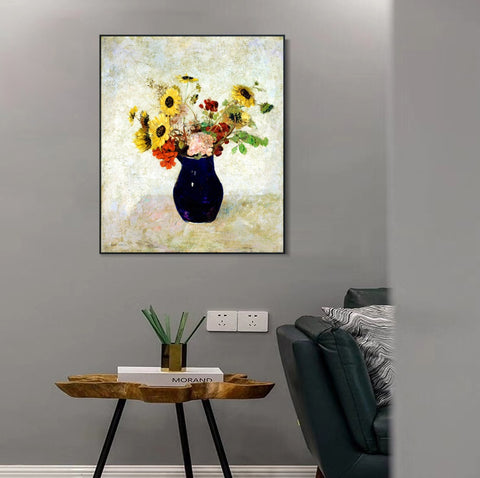 INVIN ART Framed Canvas Series#056 by Odilon Redon Wall Art Living Room Home Office Decorations