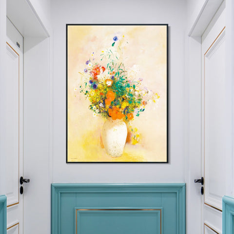 INVIN ART Framed Canvas Series#059 by Odilon Redon Wall Art Living Room Home Office Decorations